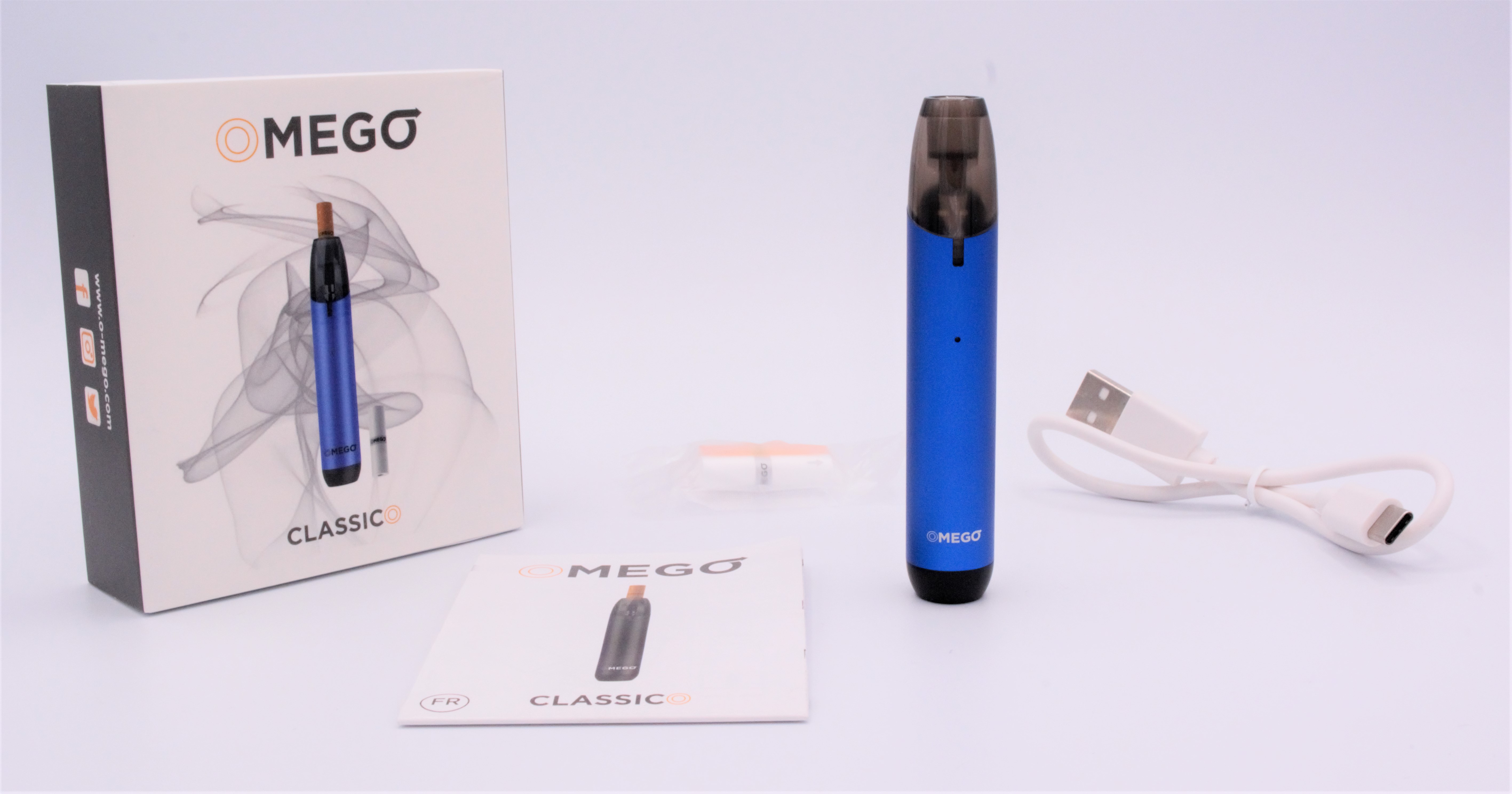 OMEGO - Kit Tube Steelo 650mAh avec Filtre : Achat, Prix - VAPEOL Couleur  Bleu